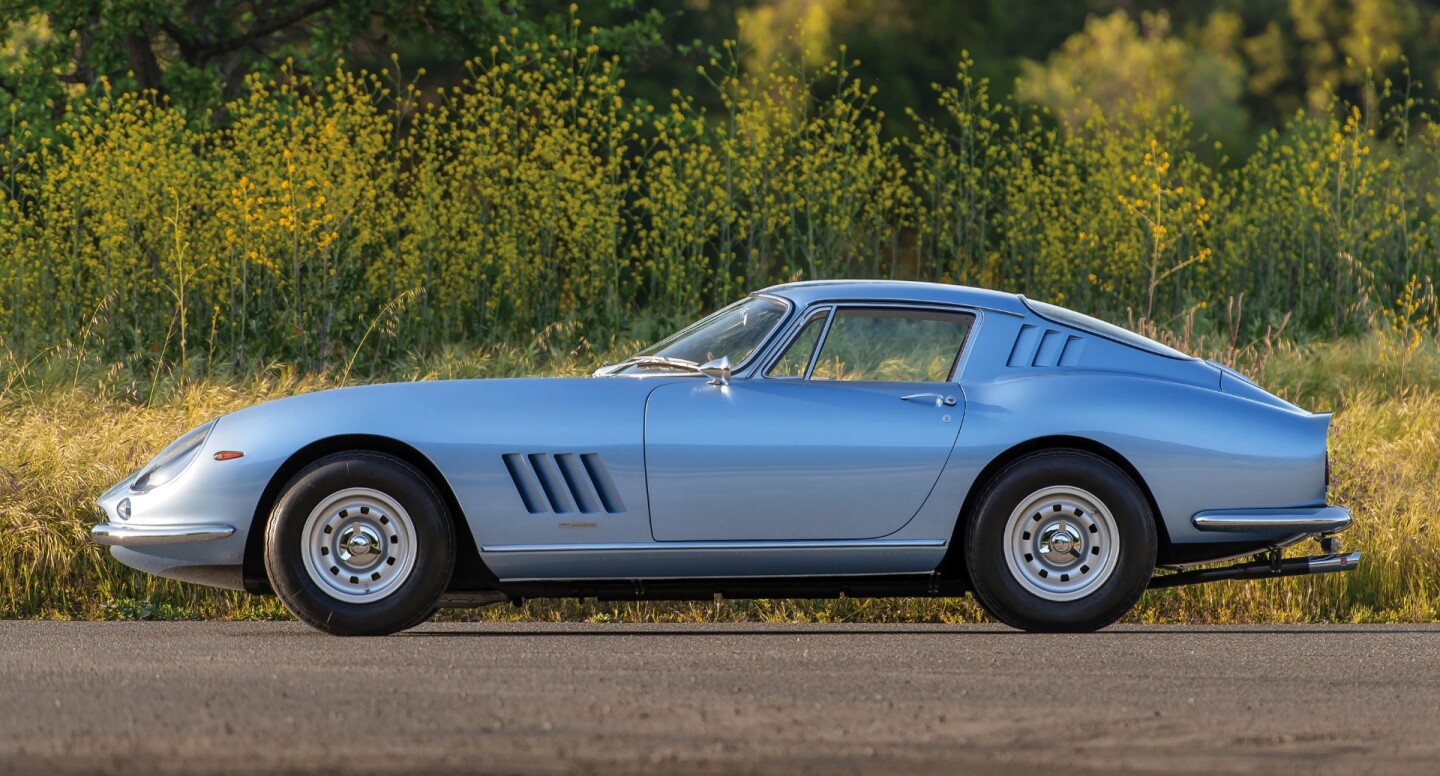 One of just nine long-nose, torque-tube, alloy-bodied examples of the Ferrari 275 GTB/6C Alloy by Scaglietti One of just nine long-nose, torque-tube, alloy-bodied examples fitted with six Weber carburetors, complete history with just four Californian owners from new, matching numbers, original books, tools, and submitted for Ferrari Classiche certification. RM-Sotheby's estimate of between $3,600,000 and $4,200,000 proved to be clinically accurate when it fetched $3,960,000.
