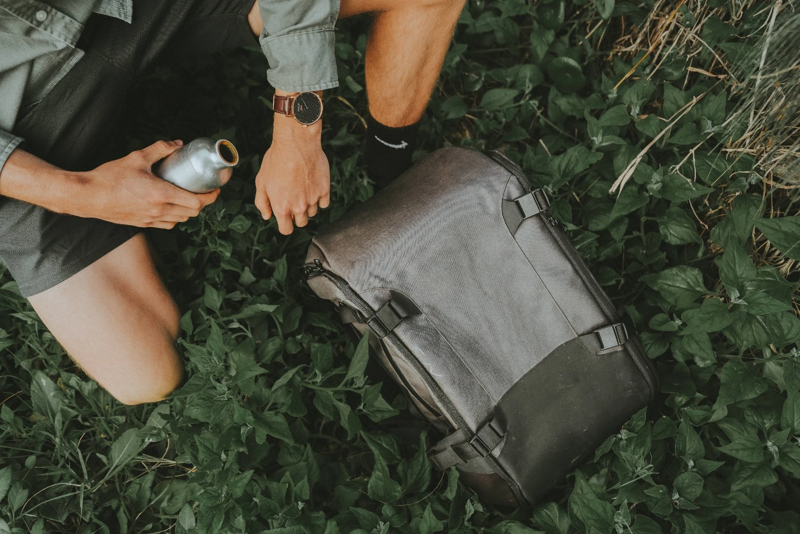 The GoBag backpack, on the go
