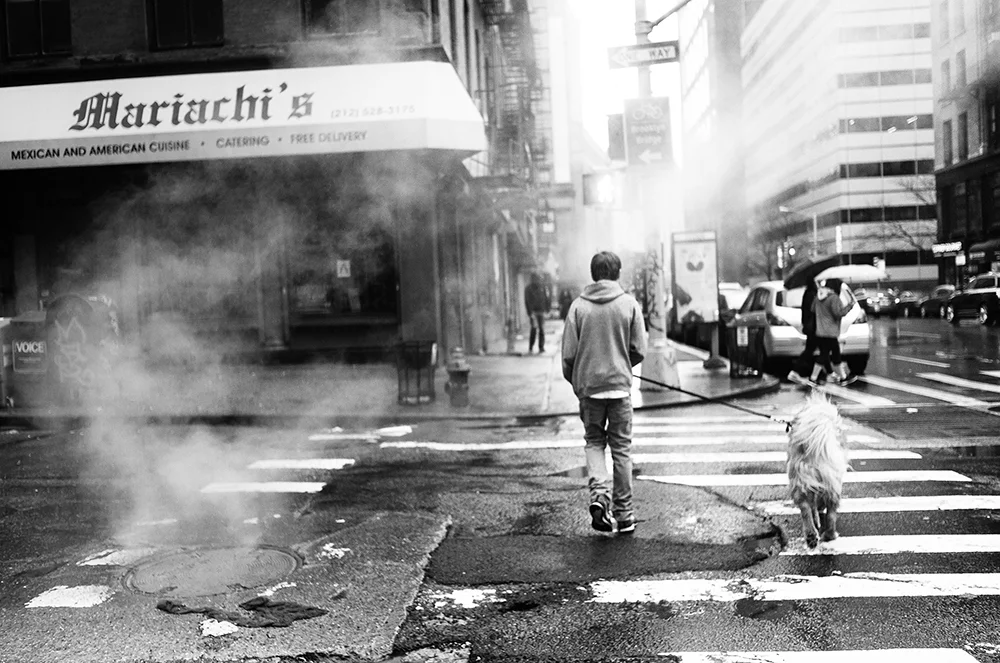 Winner of 3rd place in the Amateur Street Photography category: Hyunwoo Kim - solitude in the city. Steam and people in New York City