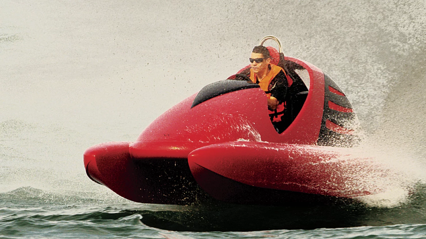 The Wokart is powered by a centrally-located 70 hp outboard motor, giving it similar performance and handling characteristics to a go-kart - on the water. (Photo: Wokart)