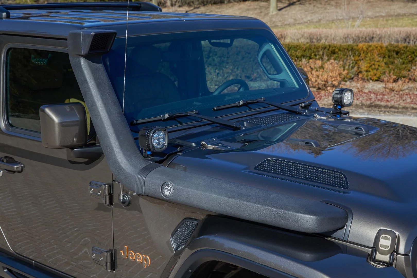 Jeep J-Wagon: JPP hood has a cutout kit to fit the intake snorkel