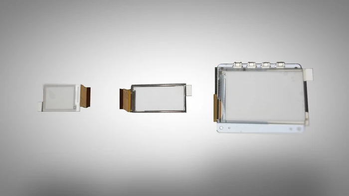 The three e-paper screens available with PaPiRus