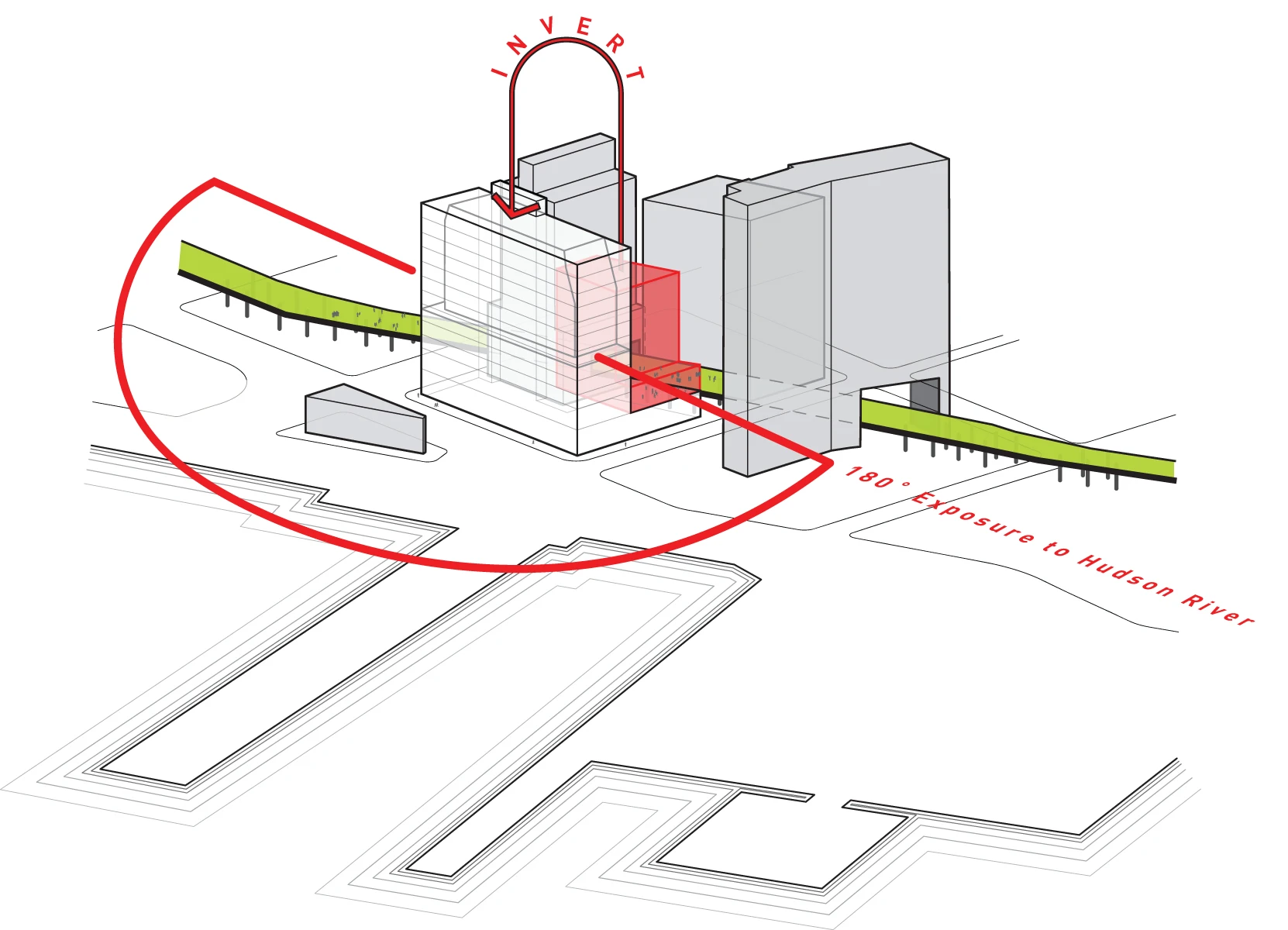 A pre-carved Solar Carve Tower (Image courtesy of Studio Gang Architects)
