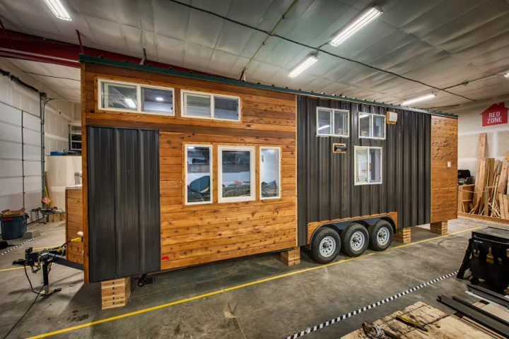 The Grizzly sleeps five people and 11 animals under its compact roof