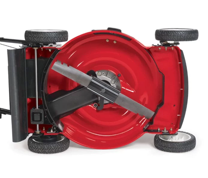 Upright storage of the SmartStow mower will offer easier access to its underside making it easier to clean and maintain