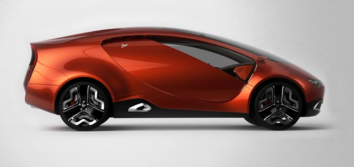 The concept design appears to offer limited visibility out of the side windows