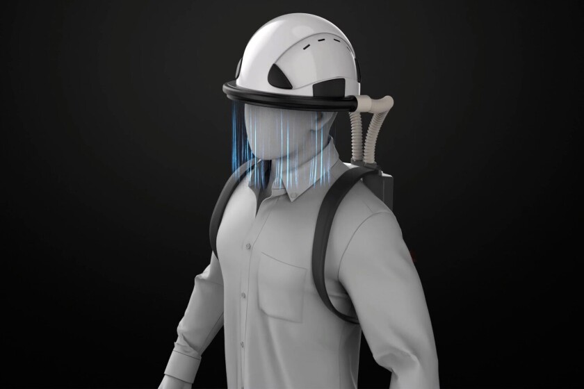 The Air Curtain Hard Hat Acts Like an Invisible Face Mask A recently developed device offers protection from airborne viruses without the need for a face mask. It utilizes a curtain of air that has been pre-treated to eliminate viruses it encounters. Named the "Worker Wearable Protection Device," it was developed at the University of Michigan under the leadership of Assoc. Prof.