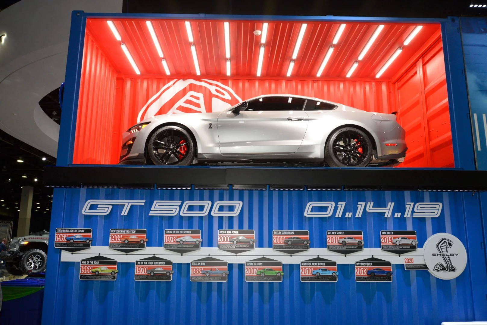 Ford Mustang Shelby GT500 on display in Detroit