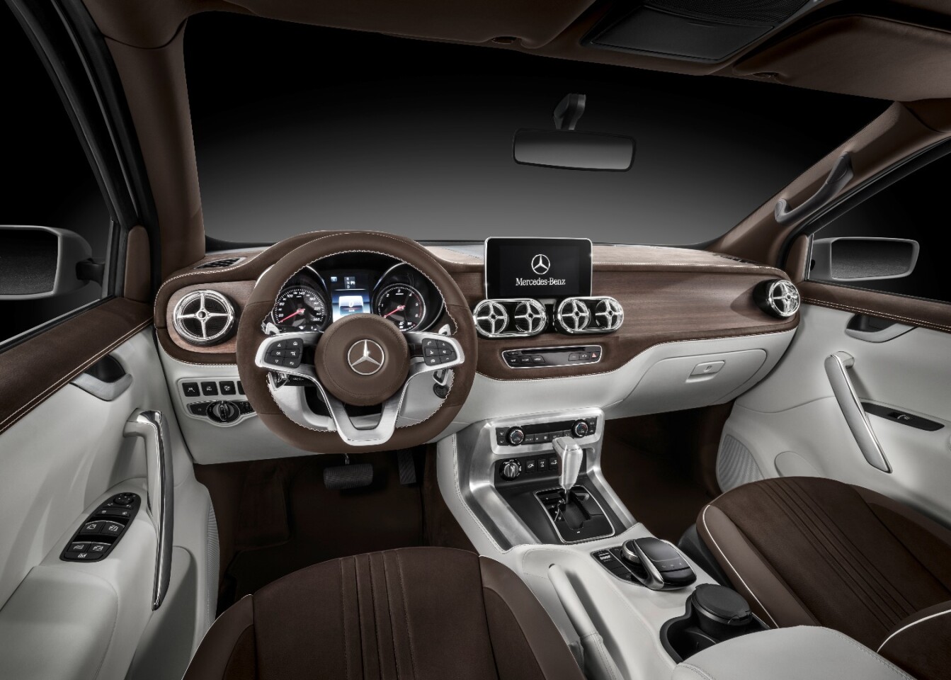 Behind the wheel of the Mercedes X-Class