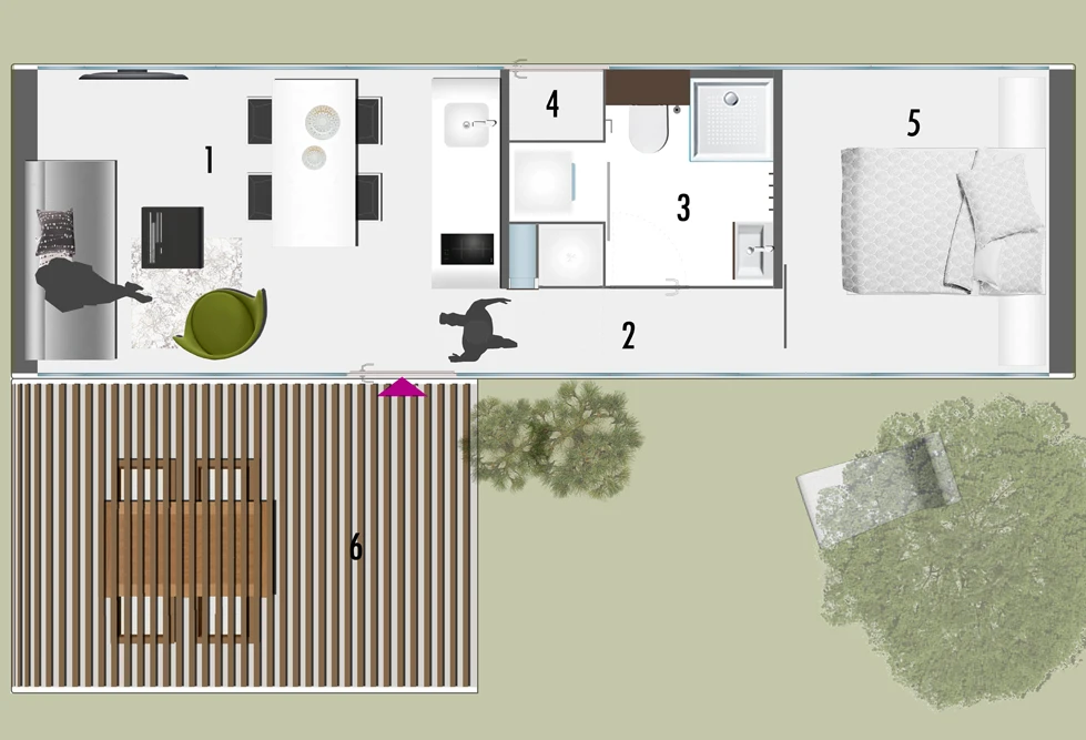 Mobile Living Unit 28 floorplan