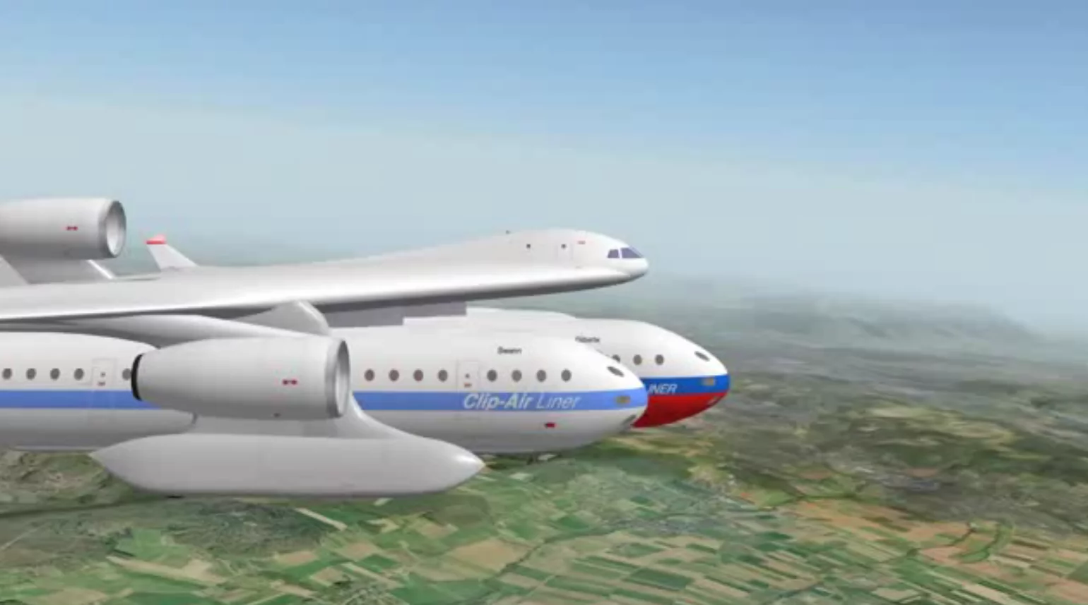 Sideview of Clip-Air showing the cockpit