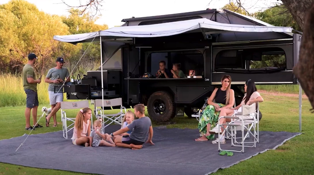 It travels relatively small, but the Berg CX6 opens up into a wilderness mini-lodge that can shelter a family ... or two