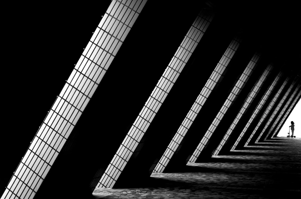 Silver, Street Photography, Amateur. 'Geometric Hong Kong'