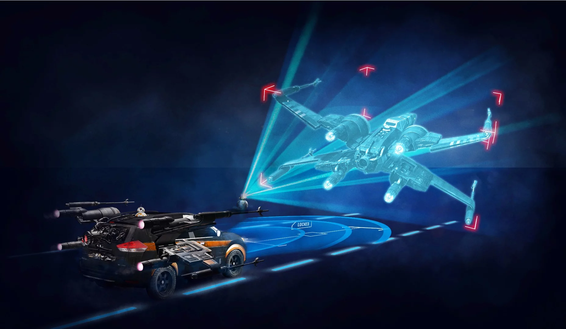 Nissan's augmented reality displays will hit showrooms in the leadup to Christmas, using Star Wars characters to talk you through the cars' safety features