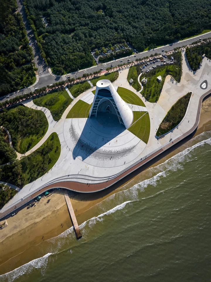 The Sun Tower's sundial form marks the passing of the seasons