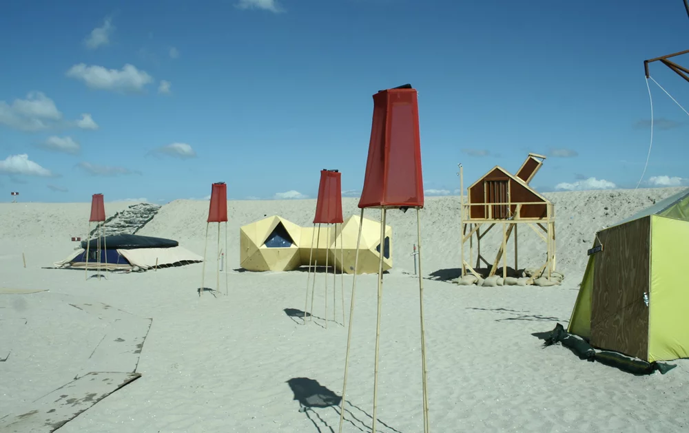UrbanCampsite Amsterdam has transformed a barren stretch of land into a community of rentable shelters