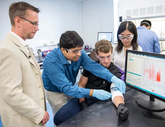 Researchers at Vanderbilt University have developed an ultra-thin material that can produce an electric charge from everyday human movements, such as bending an elbow