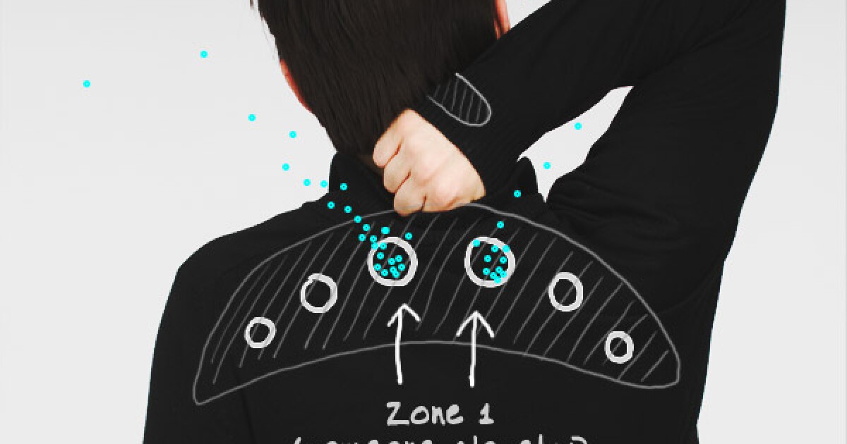 Sending out an SOS with the Stress Outsourced massage jacket