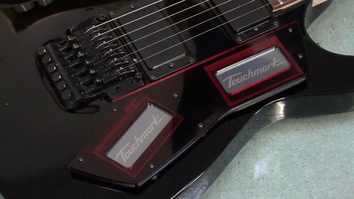 A floating system installed in an Ibanez guitar