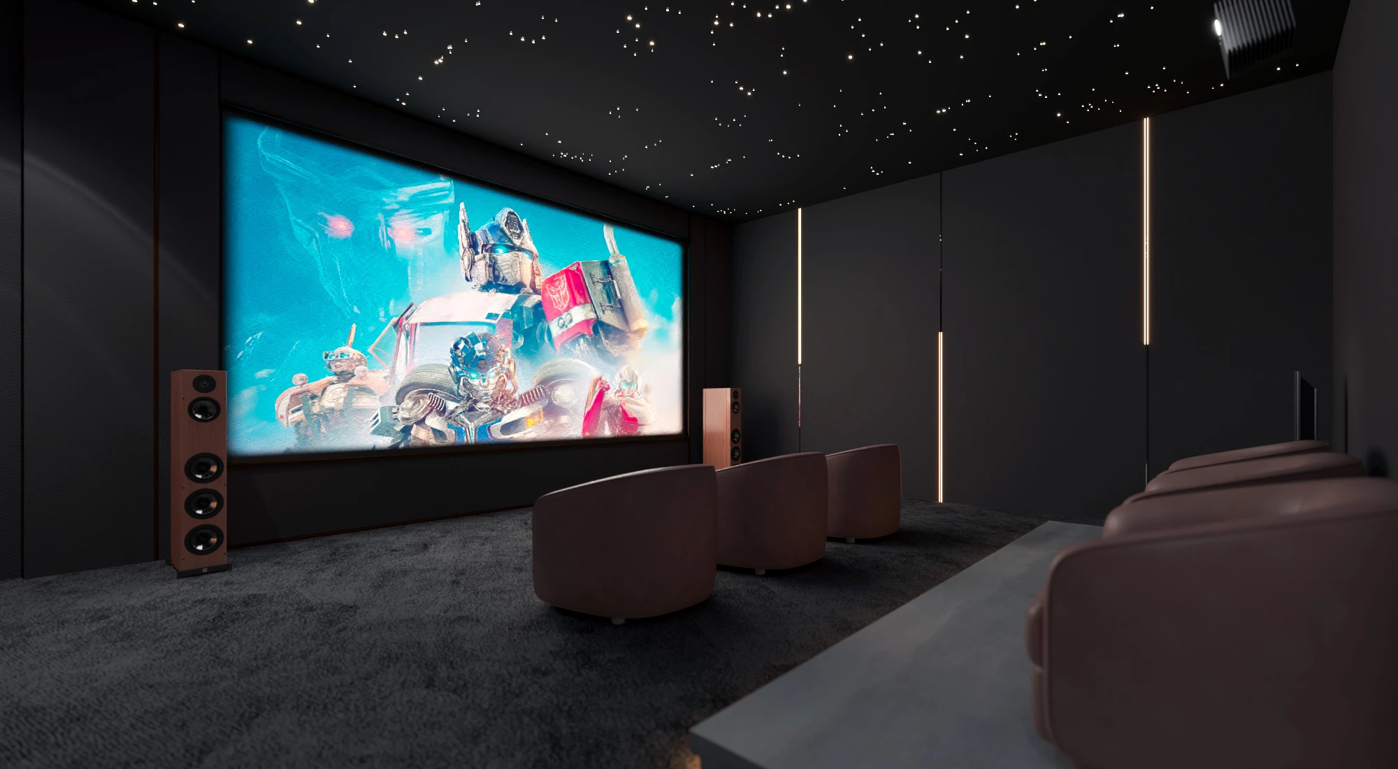 The interchangeable lenses for the VisionMaster Max laser projector have been launched at CES 2025, where Varlerion also boasts a mock home theater setup at its booth