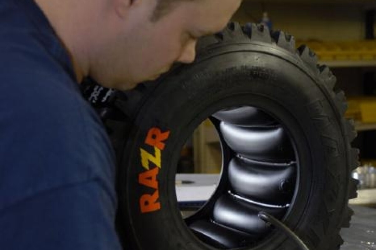 The Tire Ball prevents flat tyres