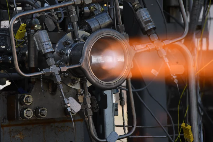 Through hot-fire testing at NASA's Marshall Space Flight Center, engineers put this nozzle through its paces, accumulating more than 1,040 seconds at high combustion chamber pressures and temperatures