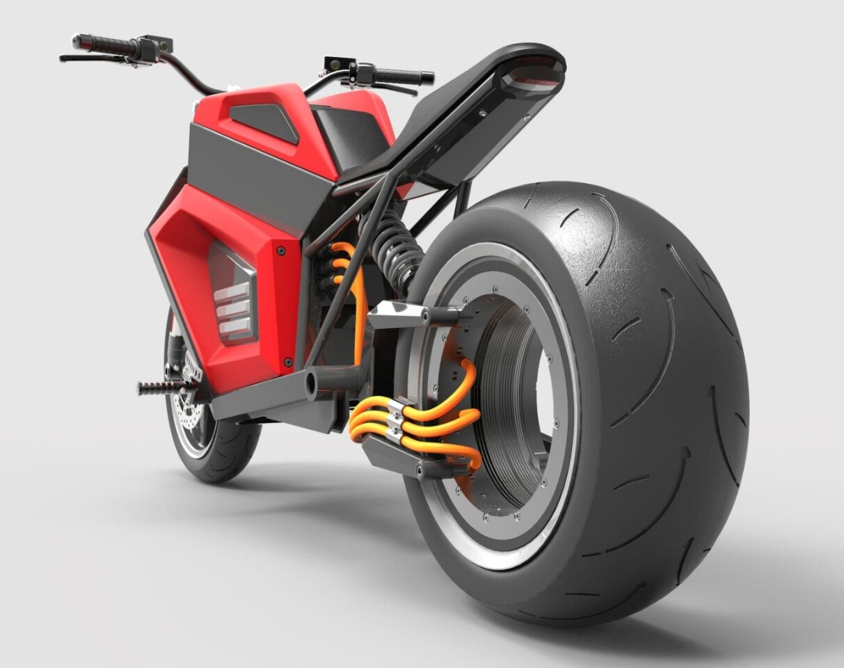 RMK E2: hubless rear drive looking badass with those exposed wires