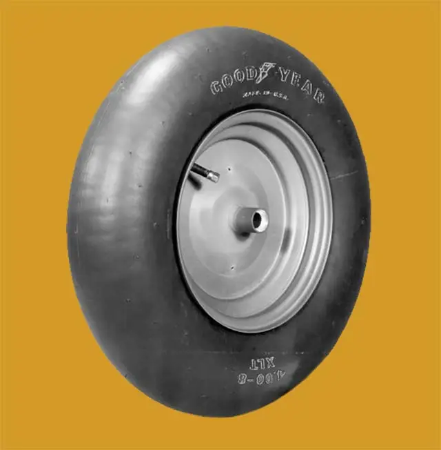 MET wheel, which is the only pneumatic tire to be used on the Moon