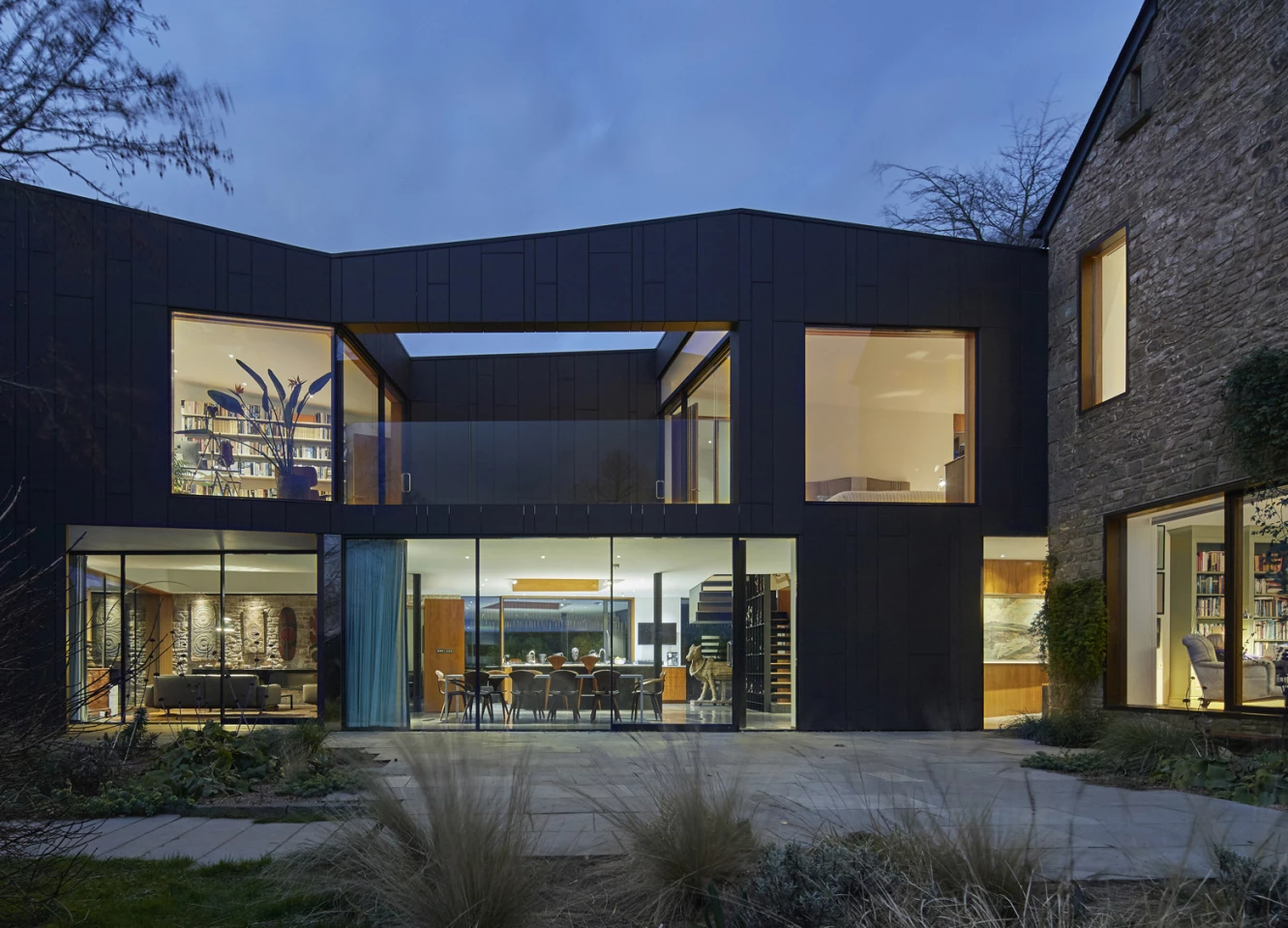 The House on the Hill's extension frames views of nearby meadows that have been replanted with native wildflowers