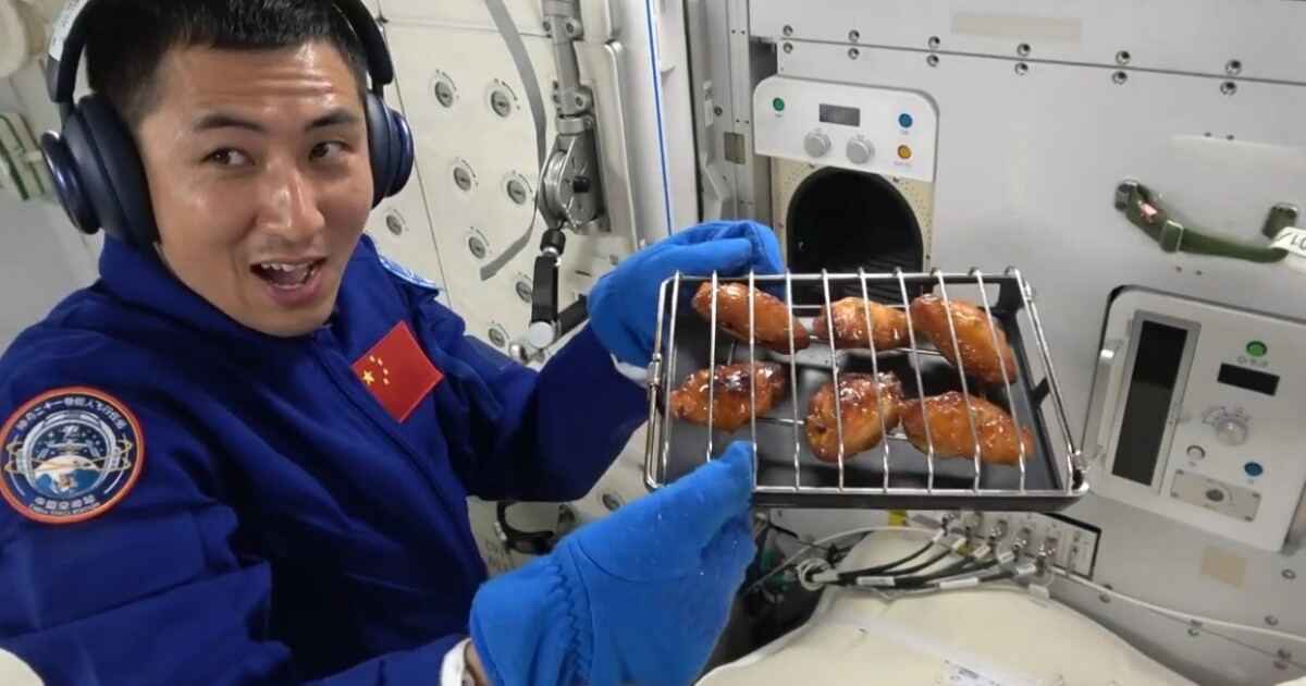 China's space station cooks chicken wings with new oven