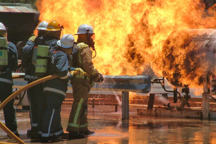 Unlike conventional combustible fuels (pictured), the new one doesn't produce volatile vapor unless an electrical current is run through it