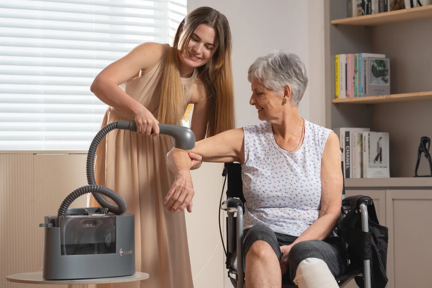 The makers of Yoomiily say the system is ideal for caregivers and anyone with mobility issues