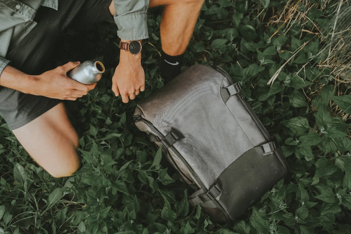 The GoBag backpack, on the go