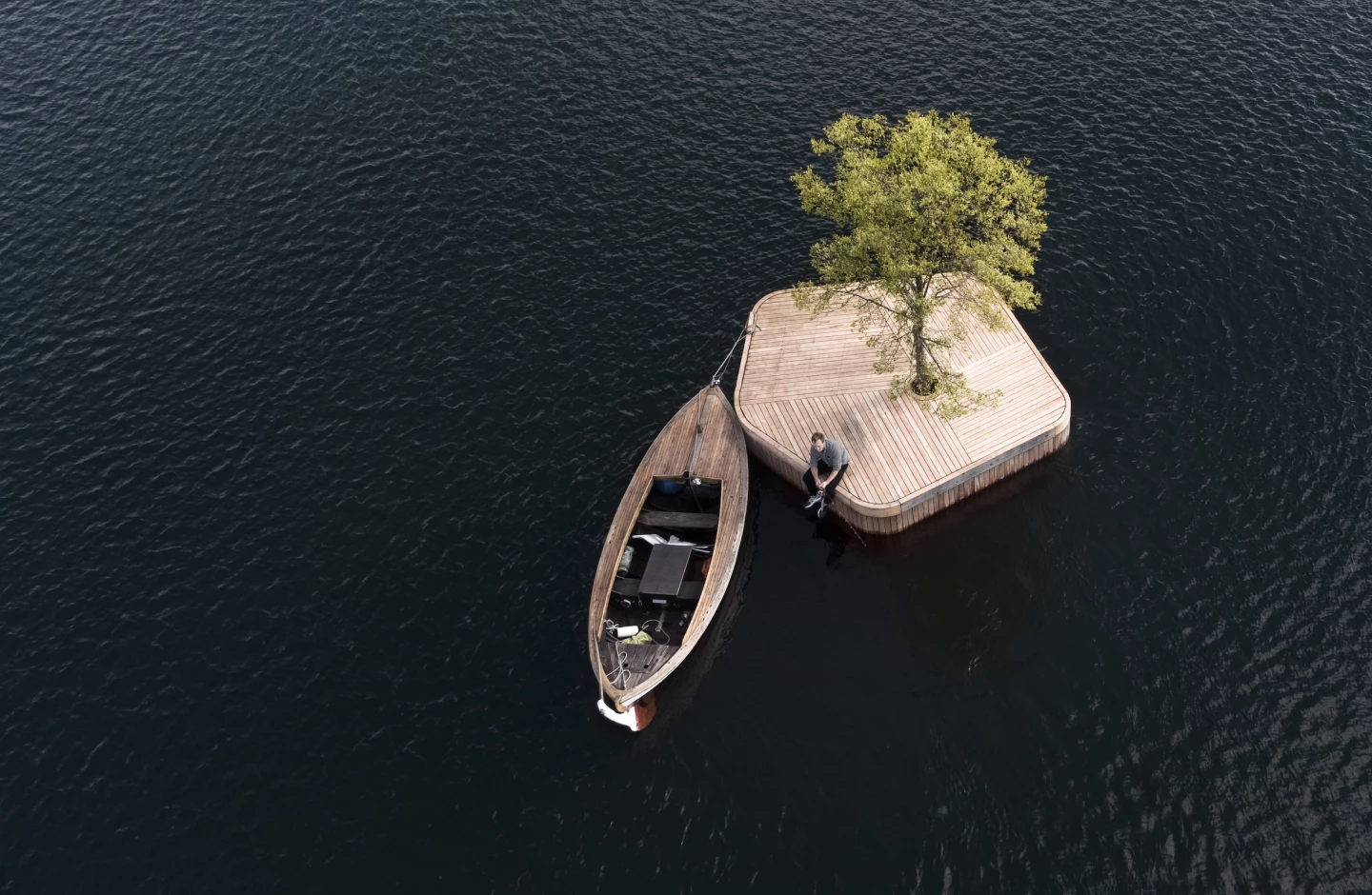 Copenhagen Islands' first completed prototype island, named CPH-Ø1, is pictured