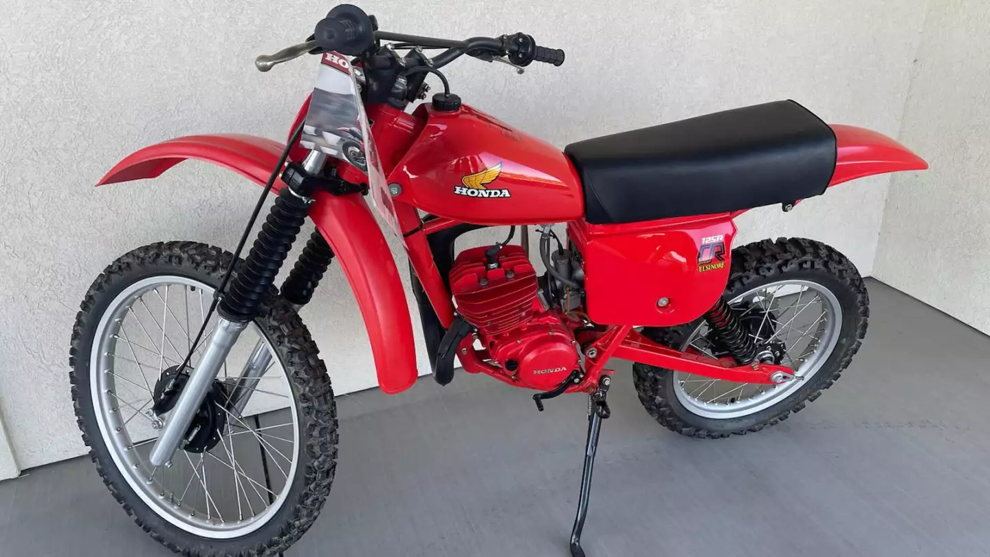 This 1979 Honda CR125 Elsinore sold for $28,600 as Lot F268.1 at Mecum Auctions' Las Vegas sale on Friday, 28 January 2022