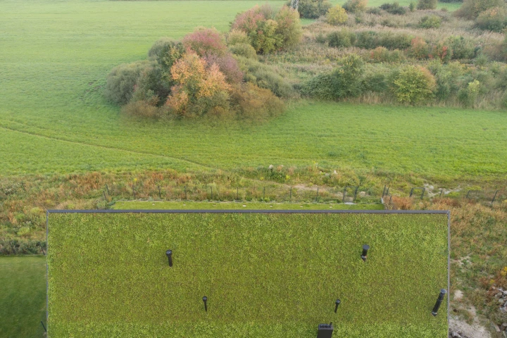 House behind the Roof has some sustainable features, including a green roof and solar panels