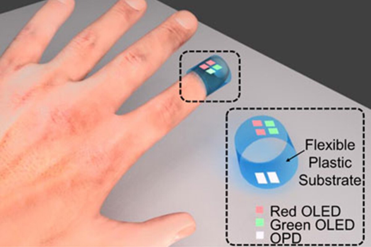 A sensor made from organic materials can be worn like a Band-Aid to track blood oxygen levels (Image: UC Berkeley/Yasser Khan)