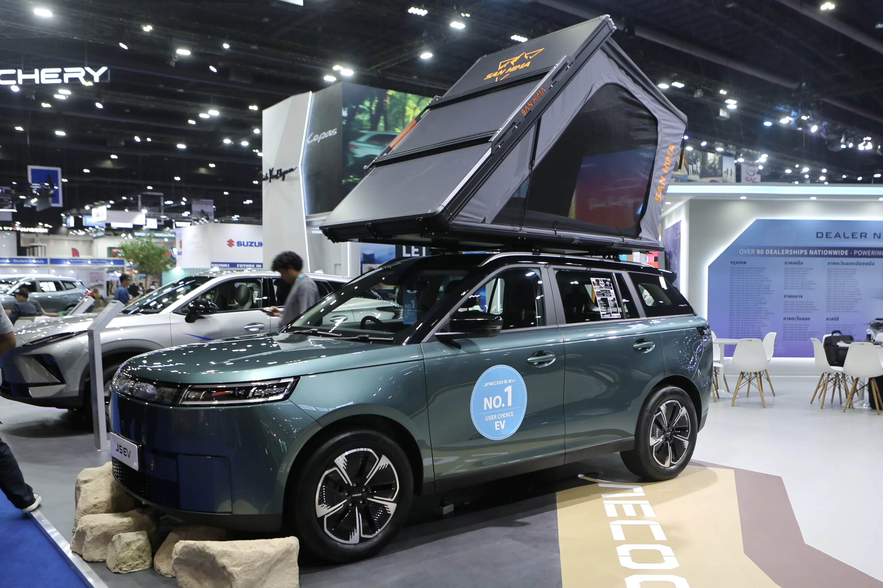 When in doubt, throw on a lightweight two-person rooftop tent and you turn your basic SUV into an adventurous rec vehicle