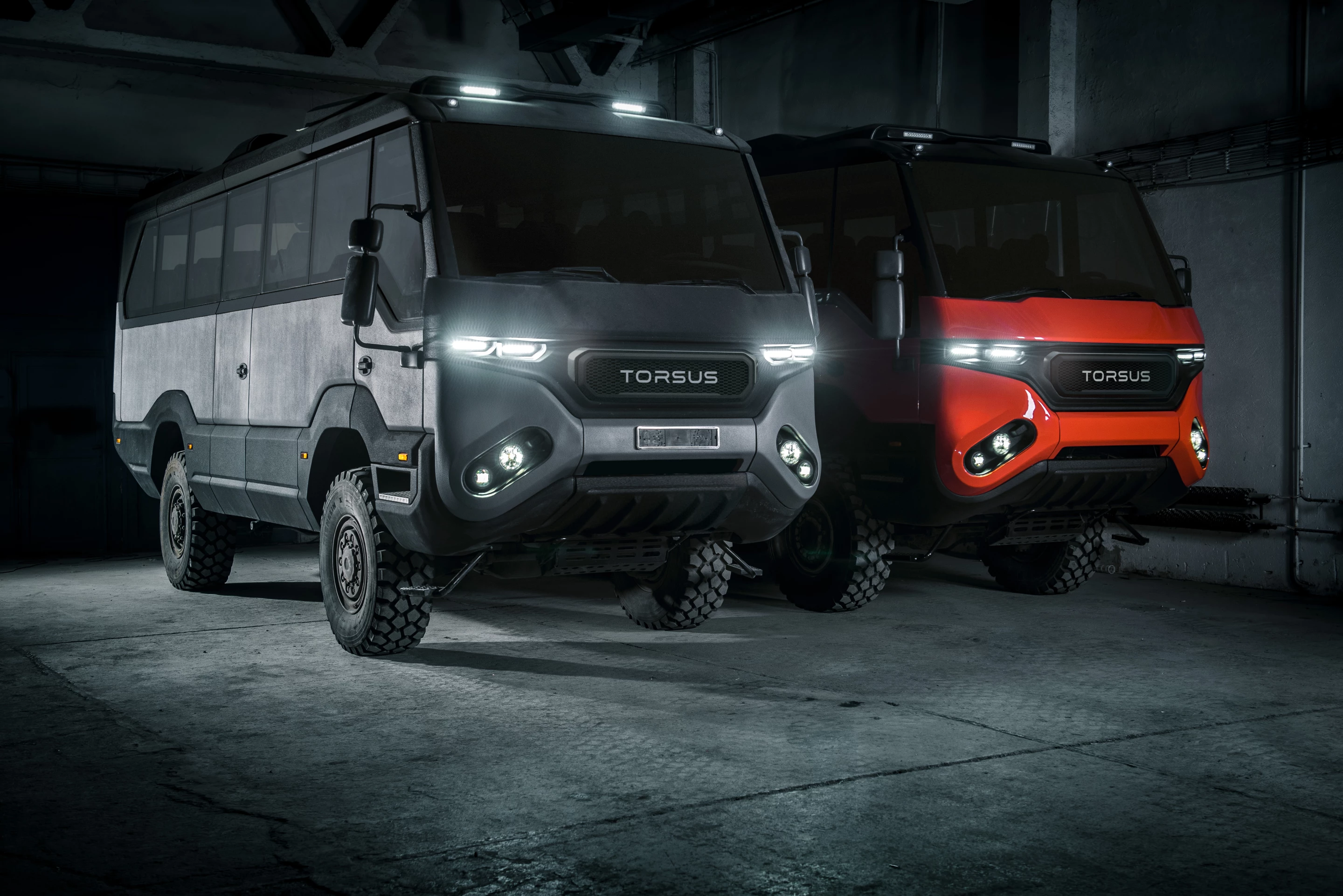 Torsus also equips the Praetorian with roof and side lights all over, providing 360-degree lighting capabilities