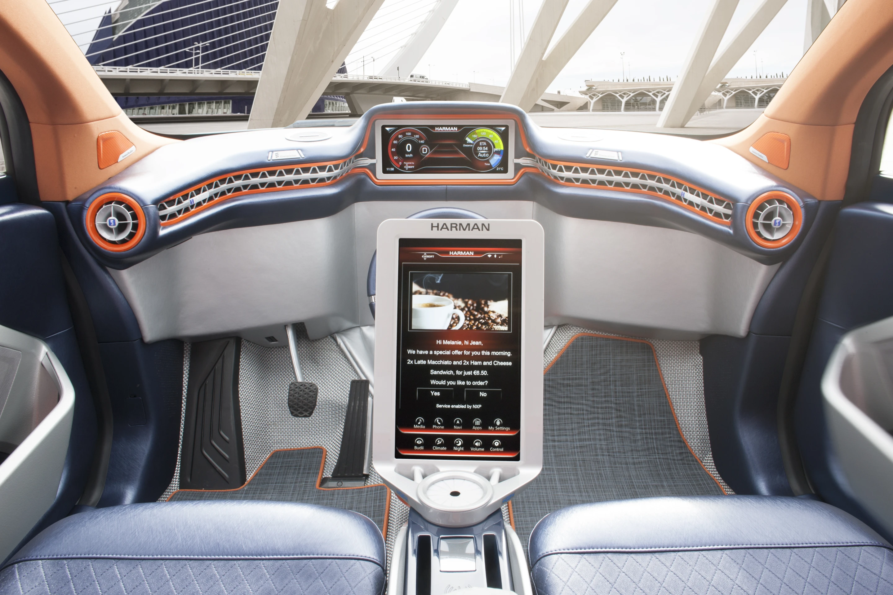 Center console and interior