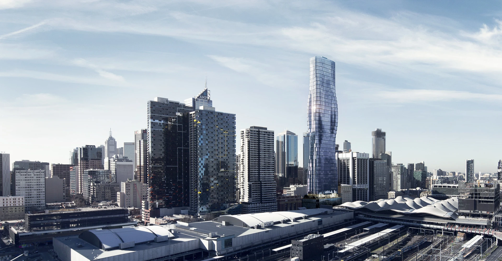 The Premier Tower recently won approval from the city's planners and will be constructed across the road from Southern Cross railway station