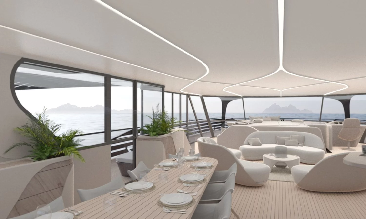 Accommodations for 10 guests and a crew of one