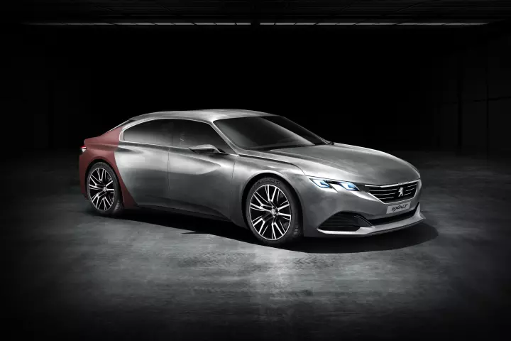 Peugeot shows the EXALT concept before its debut at the 2014 Beijing Motor Show