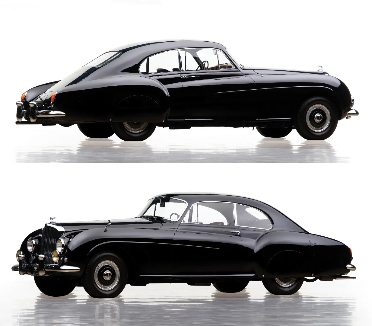 The Mulliner-bodied Bentley R-Type Continental of the mid-fifties was unique in that it combined the swiftness of a Ferrari, the driving precision of an Alfa Romeo, and the spaciousness and comfort of a Rolls-Royce in one elite, built-to-order, aluminum-bodied package that cost $18,000 at the time. Dubbed by Autocar magazine as “a modern magic carpet”, only 193 were built.