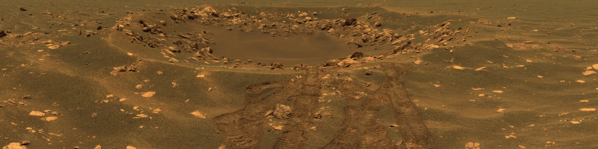 Panorama of Fram crater