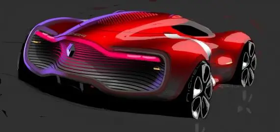 The Renault DeZir concept electric vehicle