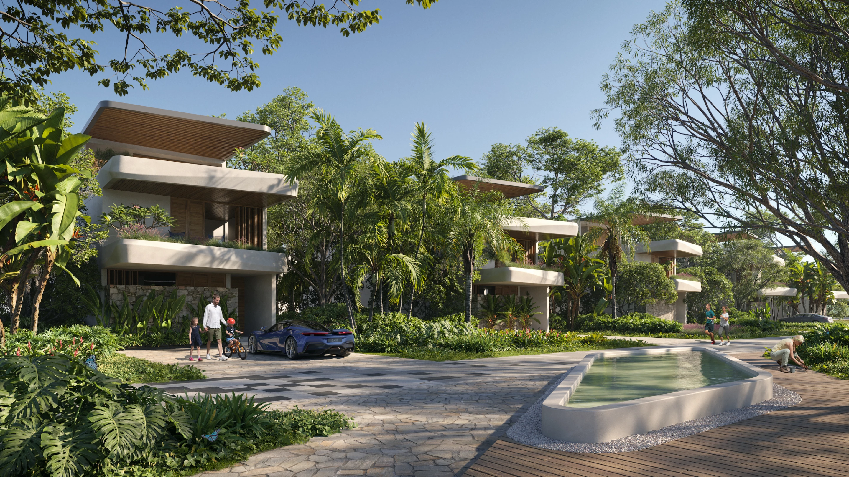 Aldea Uh May will include 120 homes, some of which will feature terrace areas and balconies