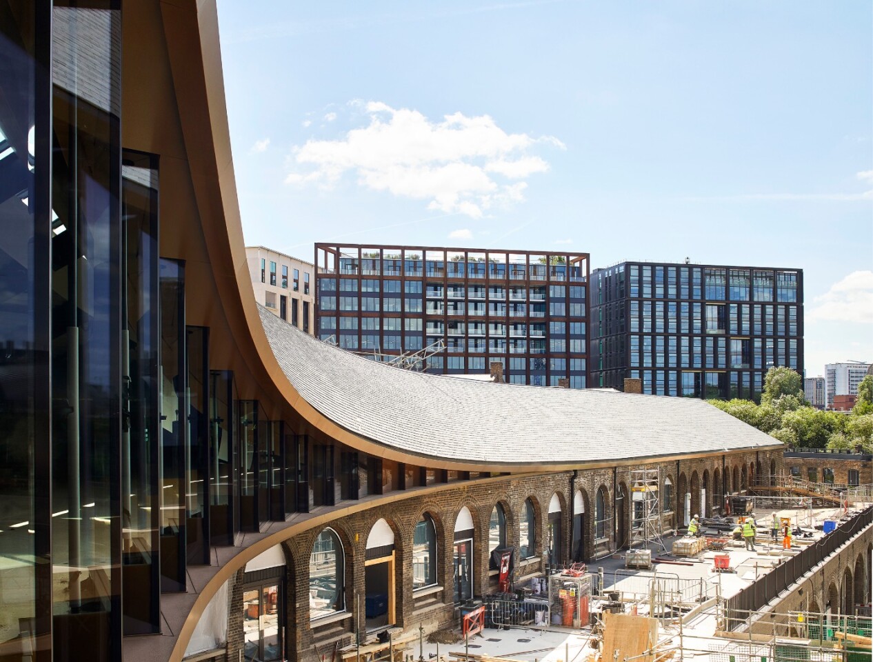 Coal Drops Yard links the two buildings as well as two viaducts on the site with massive new roofs