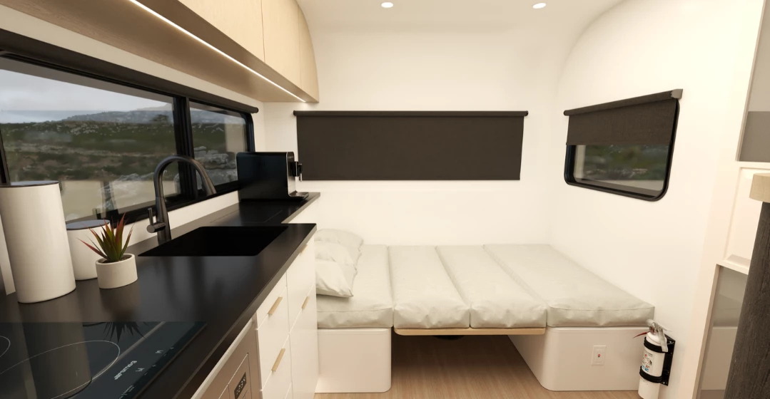Dinette converted to bed