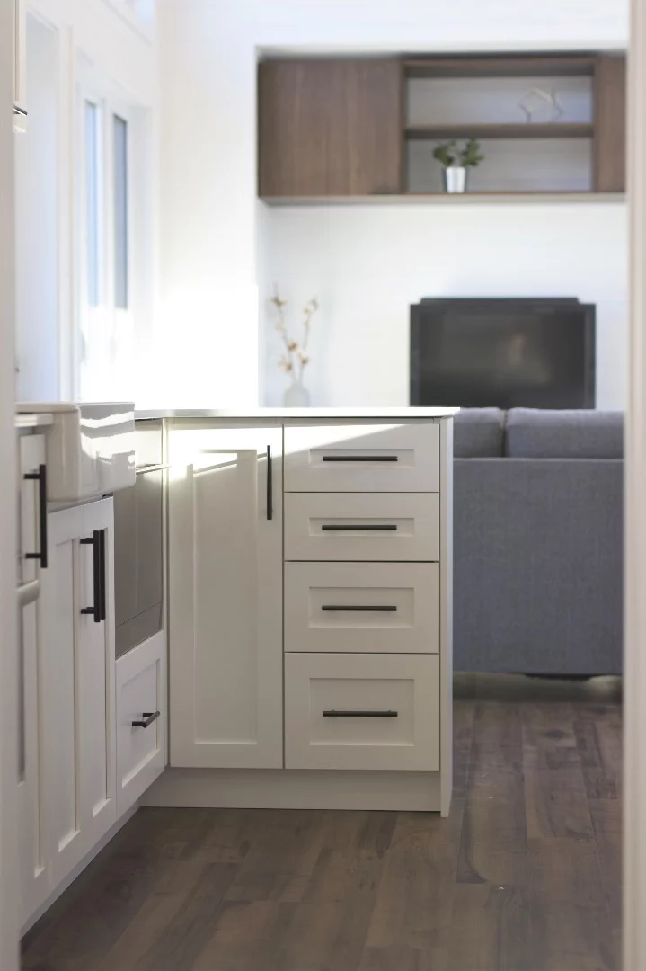 The Magnolia's kitchen includes quite a bit of storage space